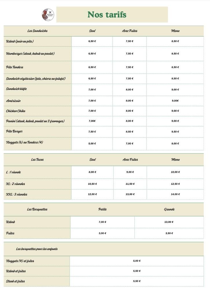 Restaurant Istanbul - Menu Image 1